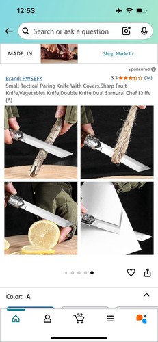 Stainless Steel Fixed Blade Outdoor Knife - Picture 7 of 7