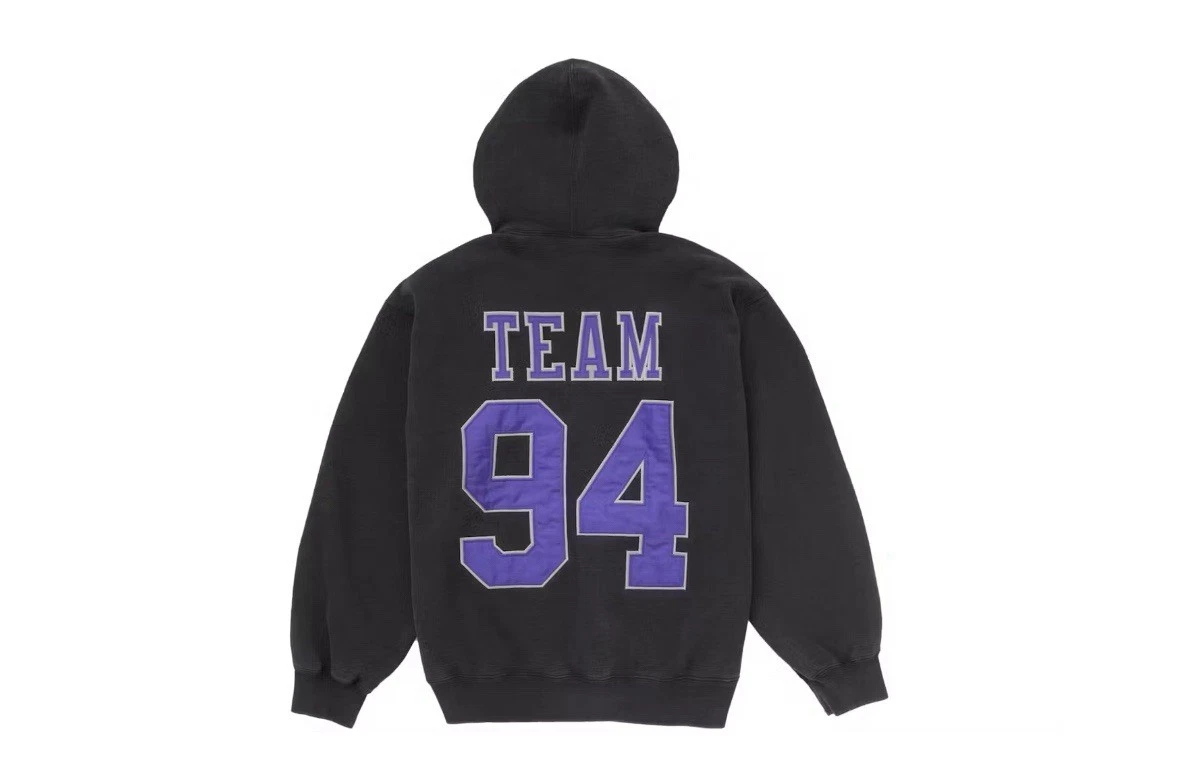 Sweat à capuche noir marine taille L   Supreme Team 94