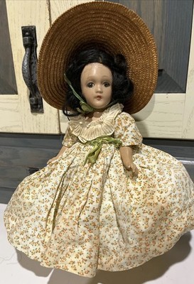 Antique 1937 Madame Alexander Scarlett O'Hara 11  Composition Doll HTF