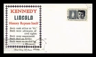 DR JIM STAMPS US COVER PRESIDENT KENNEDY MEMORIAM FDC SCOTT 1246 KHOL KRAFT