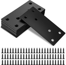  12 Stk Flachverbinder Edelstahl, Lochplatte Holzverbinder Flachverbinder 