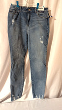 NEW Rewash Jeans 13/31 Juniors Blue Wash Distressed Juniors Denim Raw Hem