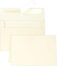 Cream Blank Note Cards and Envelopes 5 X 7 Heavyweight Folded