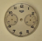 Valjoux 22 watch dial Chronograph silvered  refinished Big Eyes