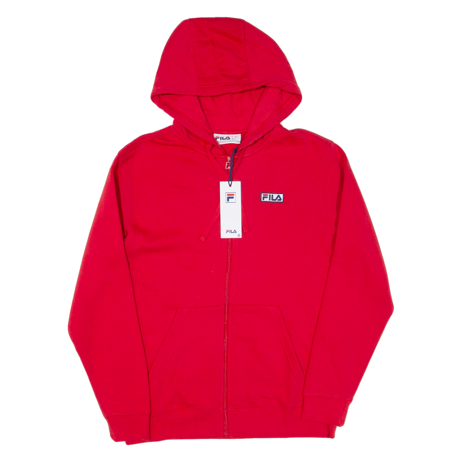 FILA Felpa con Cappuccio Uomo Rossa Full Zip S