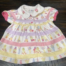 Vintage Gymboree RNBW TAG PINK Floral Garden Dress (12-18 MONTHS) XX-SMALL