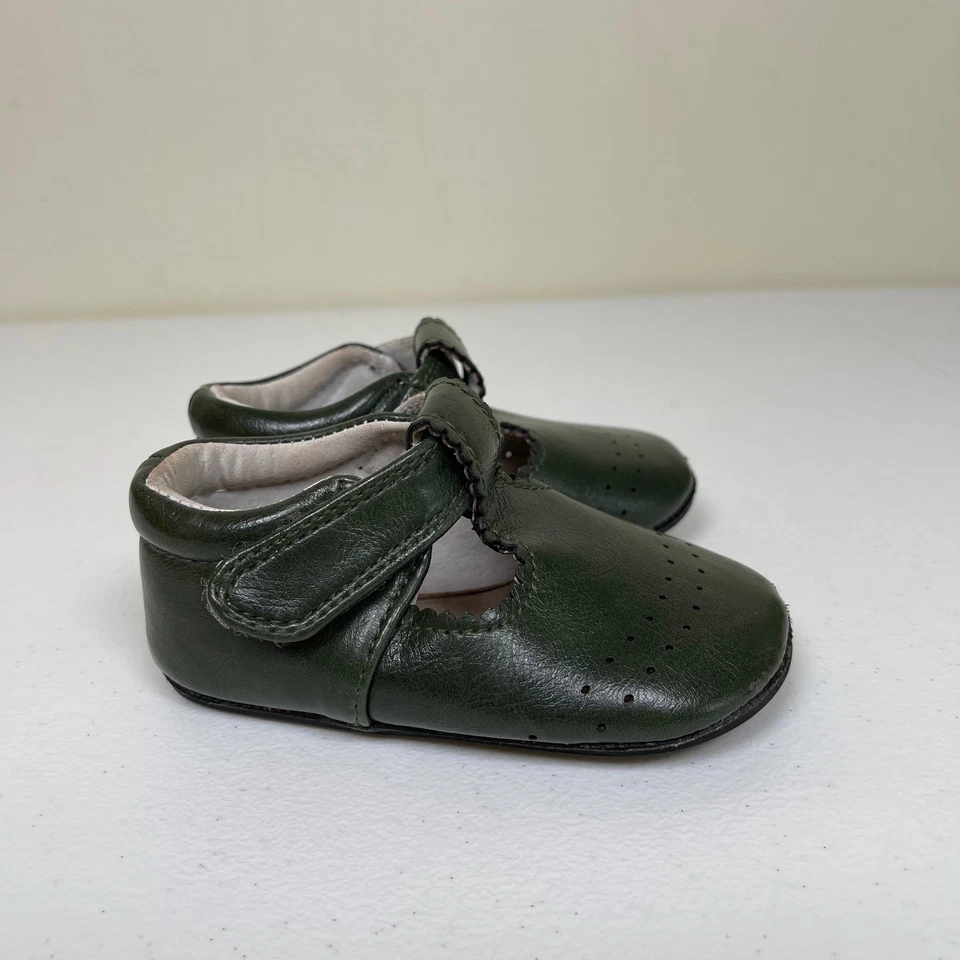 Jack and Lily My Mocs Green Leather Mary Jane Shoes Baby Toddler 18/24 Months - Image 2 of 4