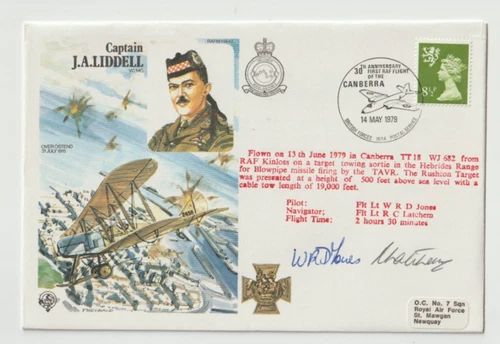 14/5/1979 UK GB Flown Cover - Captain J.A. Liddell VC., MC. - HANDSIGNED