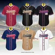 Custom Baseball Jersey Personalized Team Name, Player Name Number Shirt