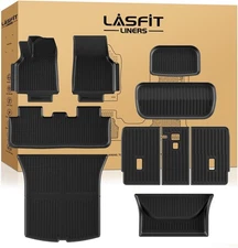 LASFIT 10PCS Floor Mats for Tesla Model Y Juniper 2025/2026 TPE Custom Fit All W