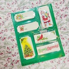 Vintage '70s 80s Christmas gift tags lot of 65 in original package Cleo