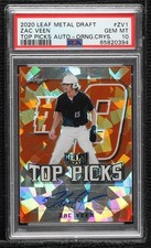 2020 Leaf Metal Draft Top Picks Orange Crystals 2/3 Zac Veen PSA 10 Auto 0c3e