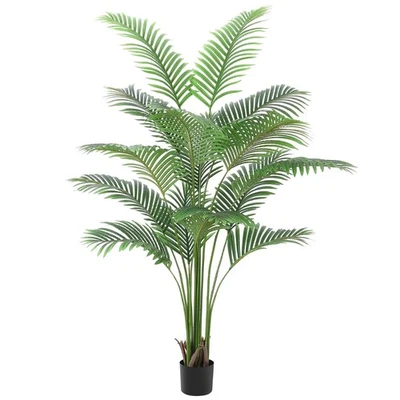 Künstliche Areca Palme 180cm Dekopalme Kunstpflanze mit Topf Zimmerpflanze - Bild 1 von 4