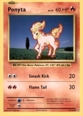 PONYTA 19/108 COMMON EVOLUTIONS POKEMON NEAR MINT