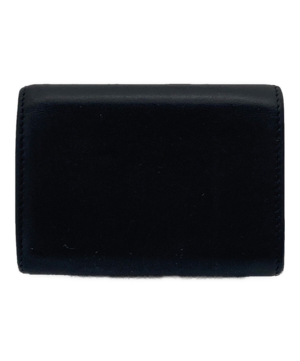 Authentic SAINT LAURENT Mini Wallet Small Wallet Tri-fold Leather