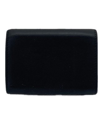 Authentic SAINT LAURENT Mini Wallet Small Wallet Tri-fold Leather
