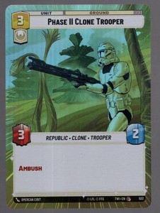 Star Wars Unlimited TotR Foil Hyperspace Card TWI503 Phase II Clone Trooper