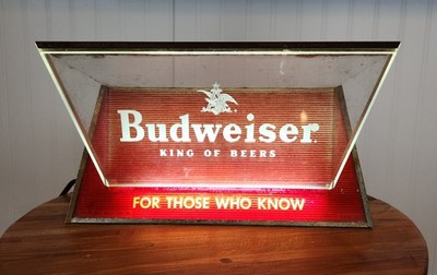Rare Vintage Budweiser Lighted Cash Register Sign FOR THOSE WHO KNOW
