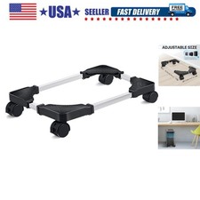 Mobile CPU Stand Adjustable Computer Tower Stand with 4 Caster Wheels Fits Mo...
