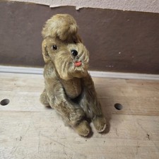 Steiff Snobby Grey Poodle Schnauzer Dog Jointed Mohair Vintage Plush 9"