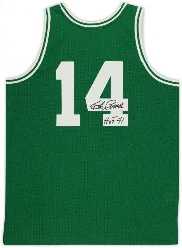 Camiseta deportiva Mitchell & Ness Swingman verde firmada por Bob Cousy Celtics con "HOF 71" Insc Foto 2 de 4