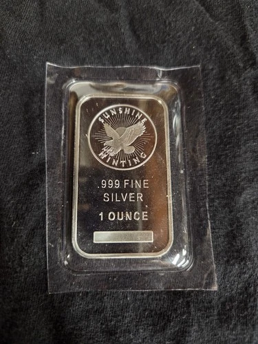 Sunshine Minting  1  OZ  .999 Silver Bar Bullion