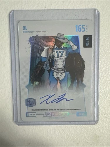 Bo Jackson Battle Arena Battle Foil Auto XL Xavier Legette 13/50 BFA-133