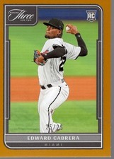 2022 Panini Three and Two Gold #108 Edward Cabrera /25 - BB