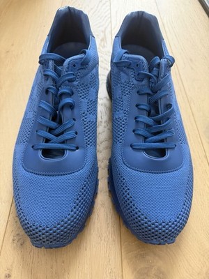 Louis Vuitton Run Away Sneakers | Blue Knit & Leather | Men s LV 7.5 (US 8.5)