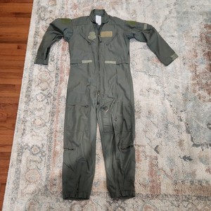 US Air Force Flight Suit CWU-27/P Sage Green One Piece Coveralls Mens 42L