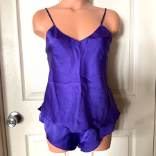 Vtg. Victoria's Secret Pajama 2 Piece Camisole  Short Set Size Small