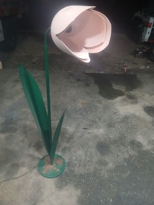 Vtg Peter Bliss Tulip Flower Table Lamp Retro Pop Art Designer
