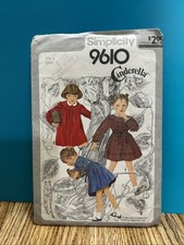 Dress Cinderella Girls 4 Simplicity 9610 Sewing Pattern Uncut New