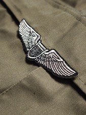 US-ARMY Premium Stoff Abzeichen Patch Emblem "US PILOT WING" BW selbstklebend