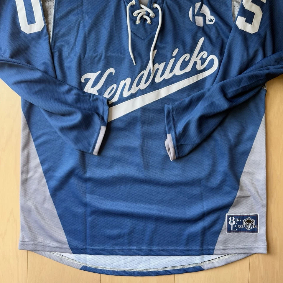 Camiseta deportiva de hockey Kendrick Lamar azul medio Elev808 Designs Streetwear Los Angeles Foto 4 de 4