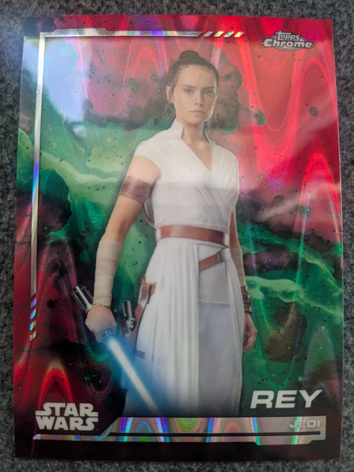 2024 TOPPS CHROME STAR WARS REY RED RAYWAVE REFRACTOR#112