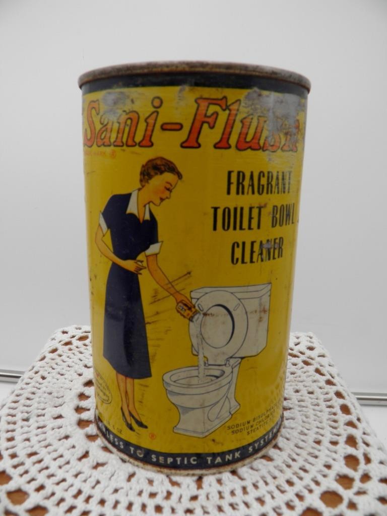 1940'S-50'S SANI FLUSH TOILET BOWL CLEANER CAN | eBay