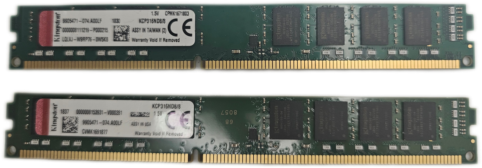 Kingston 16GB PC3-12800U UDIMM 240-Pin Low-Profile Desktop RAM 2x8GB