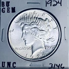 1924 P BU GEM PEACE SILVER DOLLAR UNC MS+++ U.S. MINT RARE COIN 3146