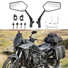 For Honda CRF1000 1100 Africa Twin Folding Motorcycle Rearview Mirrors w/ Clamp