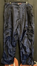 Vtg 90s-Y2K Southpole Function Nylon Shiny Cargo Pants Rave Skate Baggy 3X 40x32