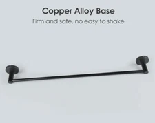 Jomoo Single towel rail racks bathroom Accessories Matt Black