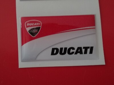 1 Resinierter 3D Aufkleber DUCATI Corse Scuderia Motorrad 28 x 17 mm