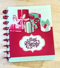 Merry Christmas Gifts Holiday Winter Front/Back Cover Set 4 use w HAPPY Planner