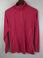 Title Nine Pink Sorbet Long Sleeve 1/4 Zip Top Size Large Pullover