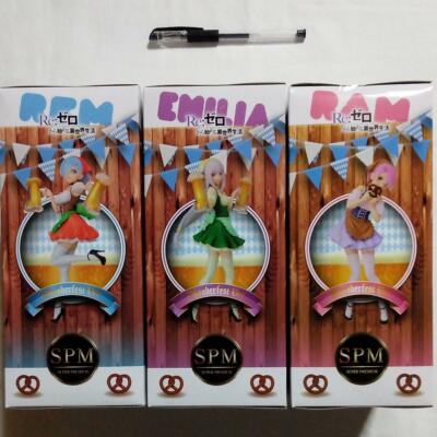 Re:zero Ram Rem Emilia SPM Figure Full Set Oktoberfest Ver