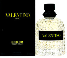 VALENTINO UOMO BORN IN ROMA YELLOW DREAM EDT SPRAY FOR MEN 3.4 Oz / 100 ml NEW 