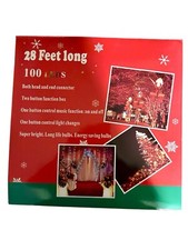 Cadena de luces de hadas 100 LED impermeables Navidad fiesta enchufe 28 pies