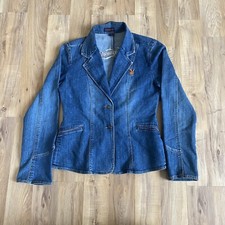 Playboy Playmate Embroidered Denim Blazer Women’s Size M Y2k