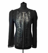 Andrew Gn Atelier Women’s Black Faux Snake Embellished Evening Jacket, Uk 10